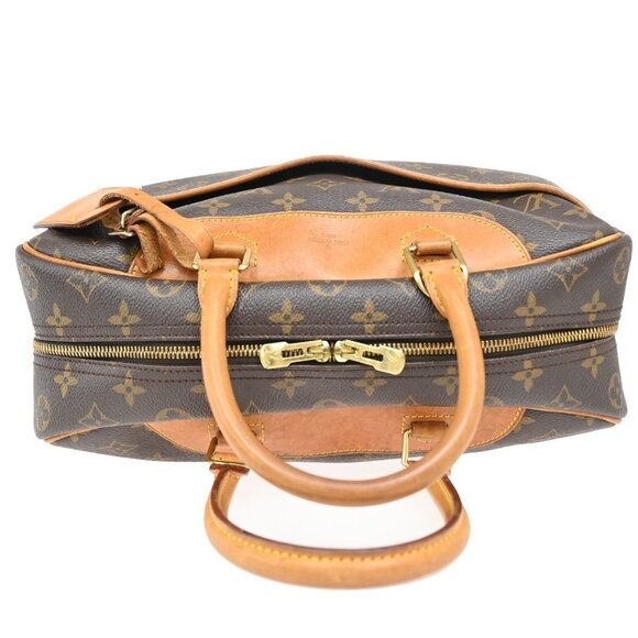 LOUIS VUITTON LV Logo Deauville Hand Bag Monogram Leather Brown - Picture 6 of 16